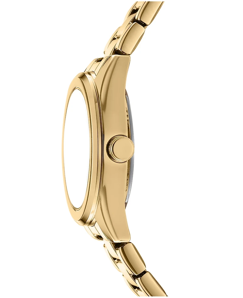 Dkny Women's Logo Quartz Gold-Tone Stainless Steel Bracelet Watch 28mm Gift Set