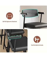 gaomon 26" Counter Height Bar Stools Set of 2 with Armrests
