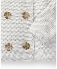 Hope & Henry Baby Long Sleeve Button Front Hooded Sweater