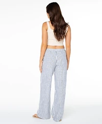 Roxy Juniors' Mavericks Stripe Print Straight Leg Trousers
