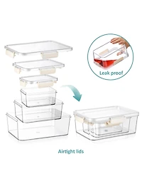 Sorbus 3-Pack Food Storage Container Set Stackable and Nestable Plastic Meal Prep Containers