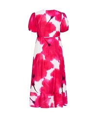 City Chic Women's Bea Floral Wrap Midi Dress