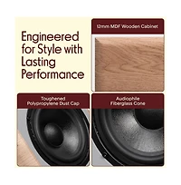 Pyle 2-Way Home Audio Speakers with Wall Mount Bracket (PHQBS62NC)