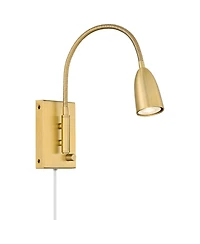 360 Lighting Lido Modern Wall Lamps Set of 2 Warm Plug-in Fixture Led Adjustable Gooseneck Arm for Bedroom Reading Living Room Hallway House Home