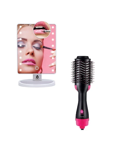 Pursonic The Dimmable Led Vanity Mirror and One Step Volumizing Hair Dryer