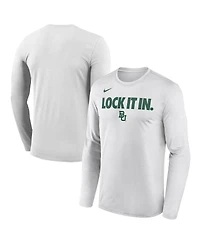 Nike Men's White Baylor Bears 2026 On-Court Bench Long Sleeve T-Shirt