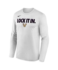 Nike Men's White Vanderbilt Commodores 2026 On-Court Bench Long Sleeve T-Shirt