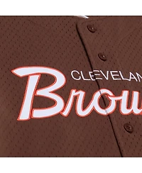 Mitchell & Ness Men's Brown Cleveland Browns Head Coach Mesh Full-Button Fashion Jersey