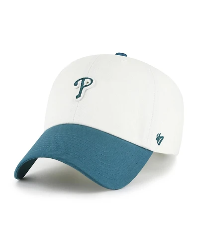 '47 Brand Men's White/Teal Philadelphia Phillies Contemporary Tonal Clean Up Adjustable Hat