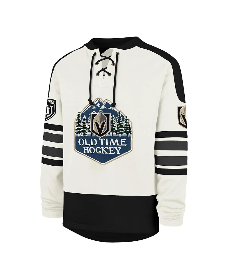 '47 Brand Men's Cream Vegas Golden Knights Pond Hockey Trio Eternal Lacer Sweatshirt