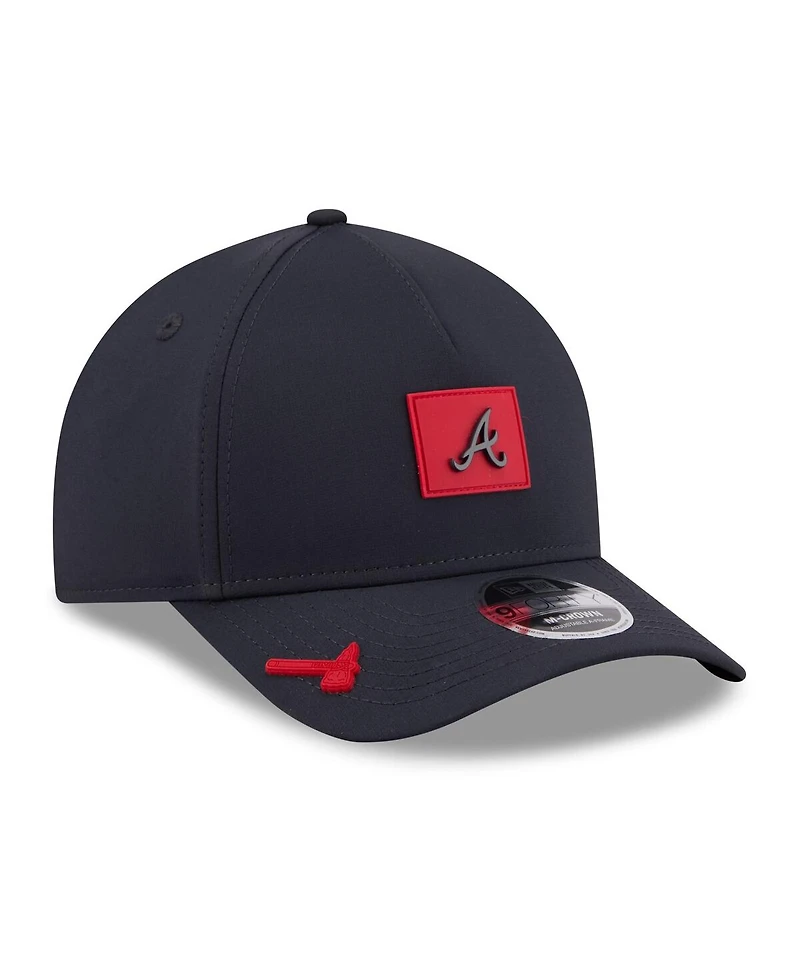 New Era Men's Navy Atlanta Braves 2026 Clubhouse 9FORTY A-Frame Adjustable Hat
