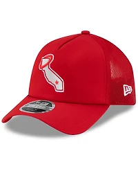 New Era Men's Red Los Angeles Angels 2026 Batting Practice Alternate Apex 9FORTY Adjustable Hat