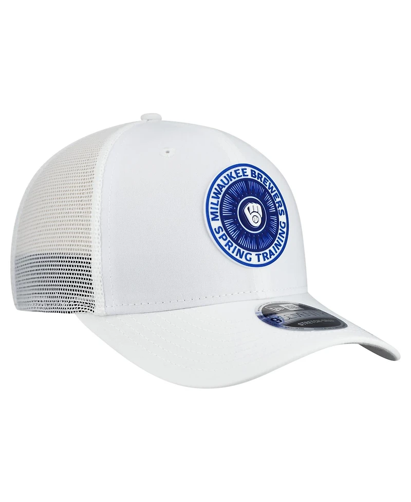 New Era Men's White Milwaukee Brewers 2026 Spring Training Fan Pack 9SEVENTY Adjustable Trucker Hat