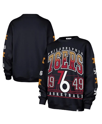 '47 Brand Women's Navy Philadelphia 76ers 2025/26 City Edition Go Big Oversized Sweatshirt