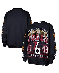 '47 Brand Women's Navy Philadelphia 76ers 2025/26 City Edition Go Big Oversized Sweatshirt