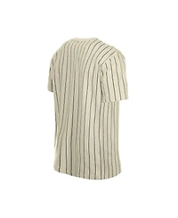 New Era Men's Cream Usa Baseball Throwback Meshback Pinstripe T-Shirt