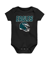 Outerstuff Baby Boys and Girls Philadelphia Eagles Littlest Player Three-Piece Bodysuit Set