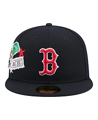 New Era Men's Navy Boston Red Sox City Patch 59FIFTY Fitted Hat