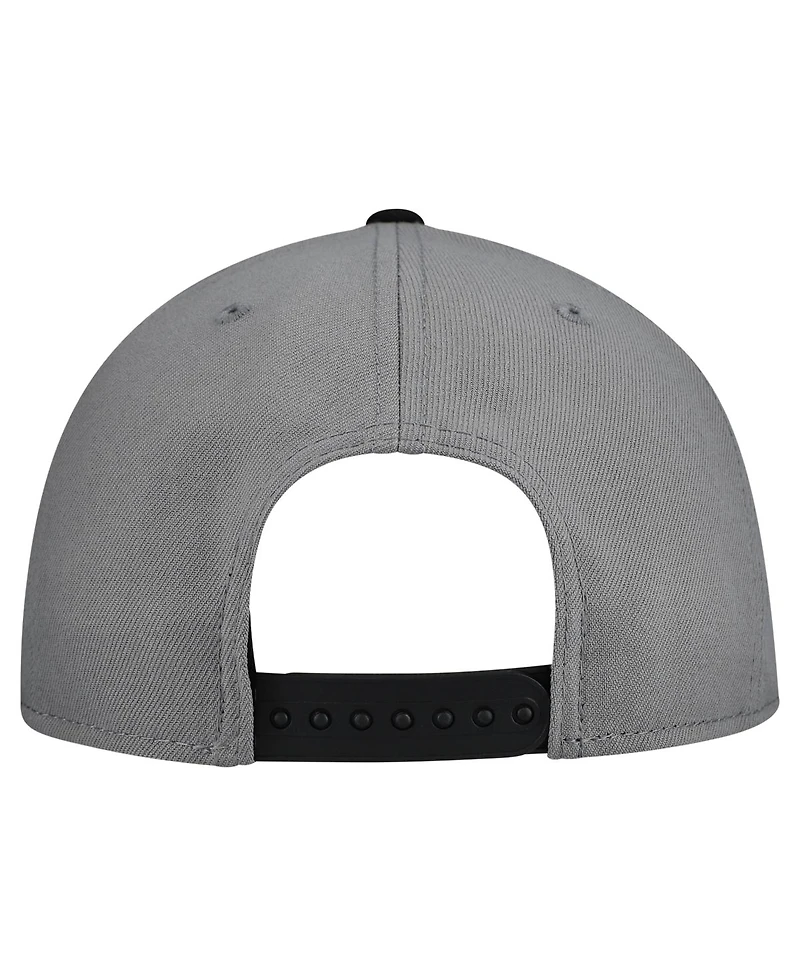 New Era Men's Gray Chicago Bulls Core Logo Storm Gray Two-Tone 9FIFTY Snapback Hat