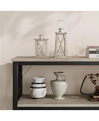 gaomon 55.1" 3-Tier Multi-Functional Console Sofa Table with Storage Shelves, Entryway Table for Living Room