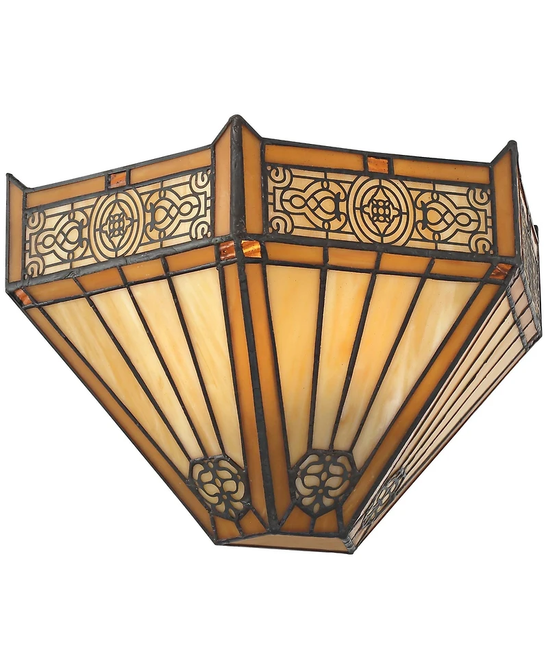 Robert Louis Tiffany Stratford 7 1/2"H Mission Art Glass Wall Sconce