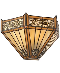 Robert Louis Tiffany Stratford 7 1/2"H Mission Art Glass Wall Sconce