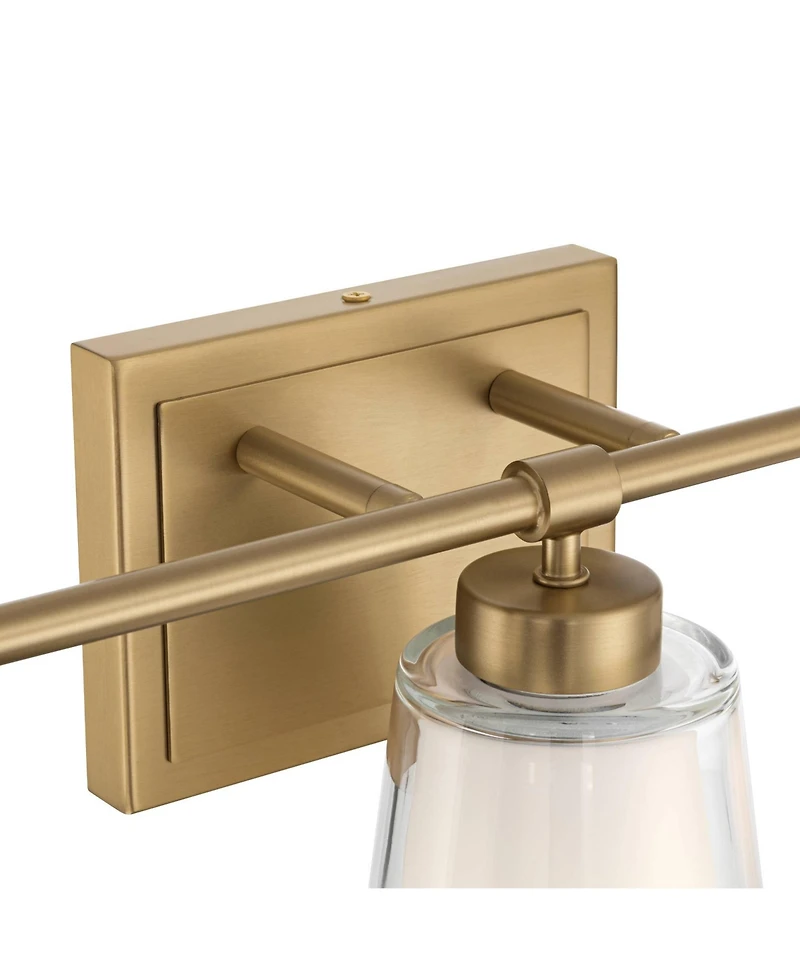 Regency Hill Abigail 21" Wide Soft Opal Glass 3-Light Bath Light