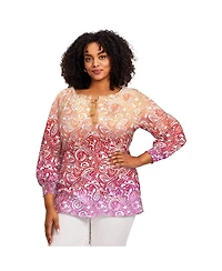 Avenue Plus Ombre Print Women's Top