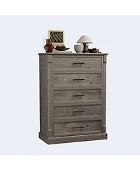 gaomon Farmhouse 5-Drawer Dresser, Wooden Chest for Bedroom Storage
