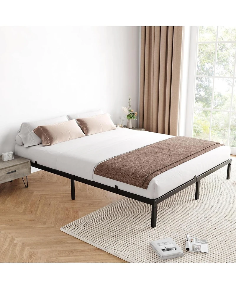 gaomon Twin Metal Bed Frame, 8" Low Profile Platform, Heavy-Duty Steel with Underbed Storage