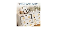 gaomon 6 Drawer Dresser for Bedroom, Wide Dresser, Boho Chest of Drawers, Wooden Chest with Clothes Storage Cabinet