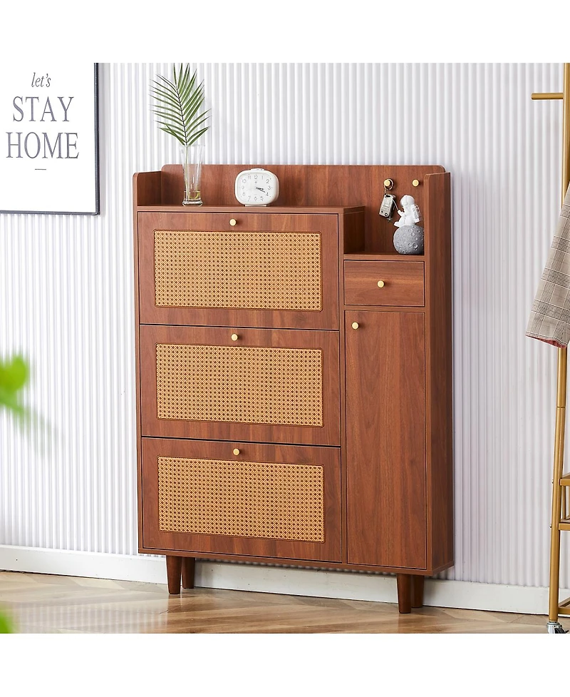 Streamdale Furniture Minimalist Mdf Shoe Cabinet