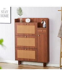 Streamdale Furniture Minimalist Mdf Shoe Cabinet