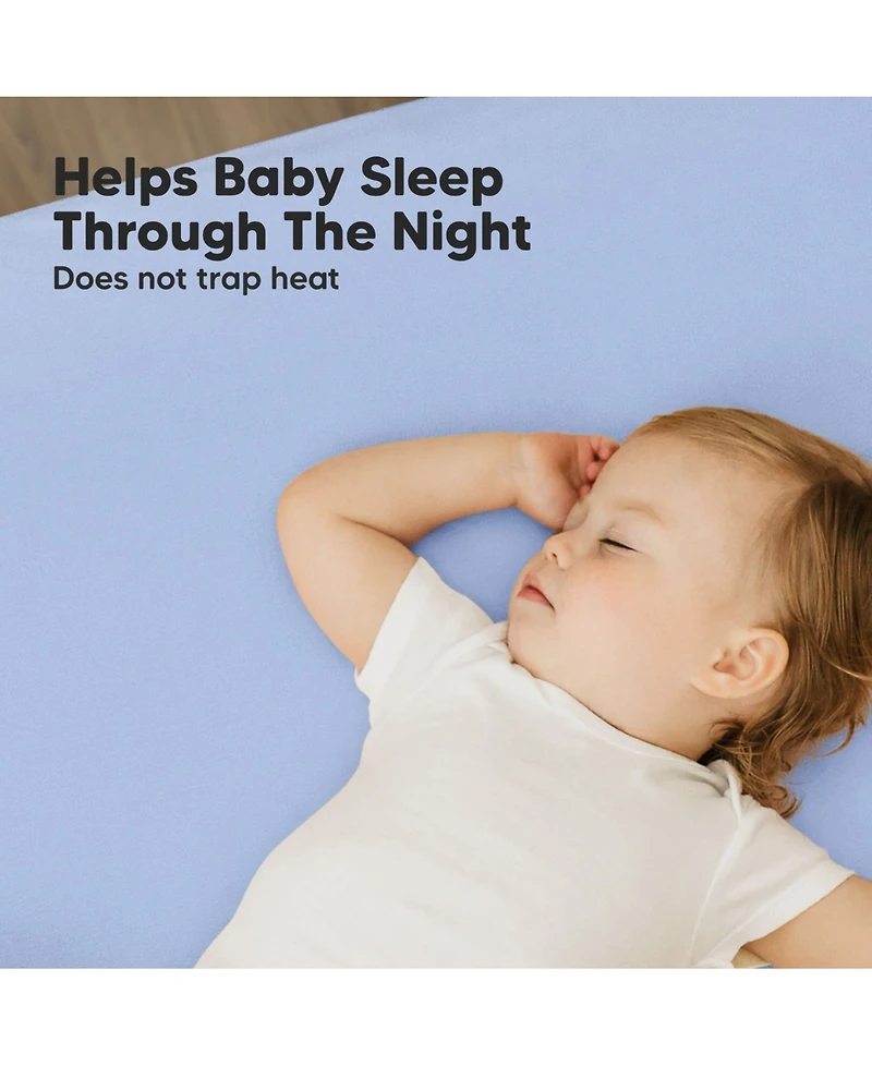 KeaBabies Mini Crib Sheets for Baby Girls, Boys, 2-Pack Soothe Pack and Play Fitted, N Mattress Sheet