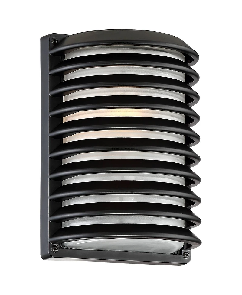 John Timberland Modern Outdoor Wall Light Fixtures Set of 2 Grid Frosted Glass for Post Exterior Barn Deck House Porch Yard Posts Patio Home