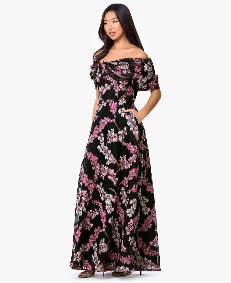 Betsy & Adam Women's Off-The-Shoulder Twist Dress