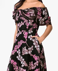 Betsy & Adam Women's Off-The-Shoulder Twist Dress