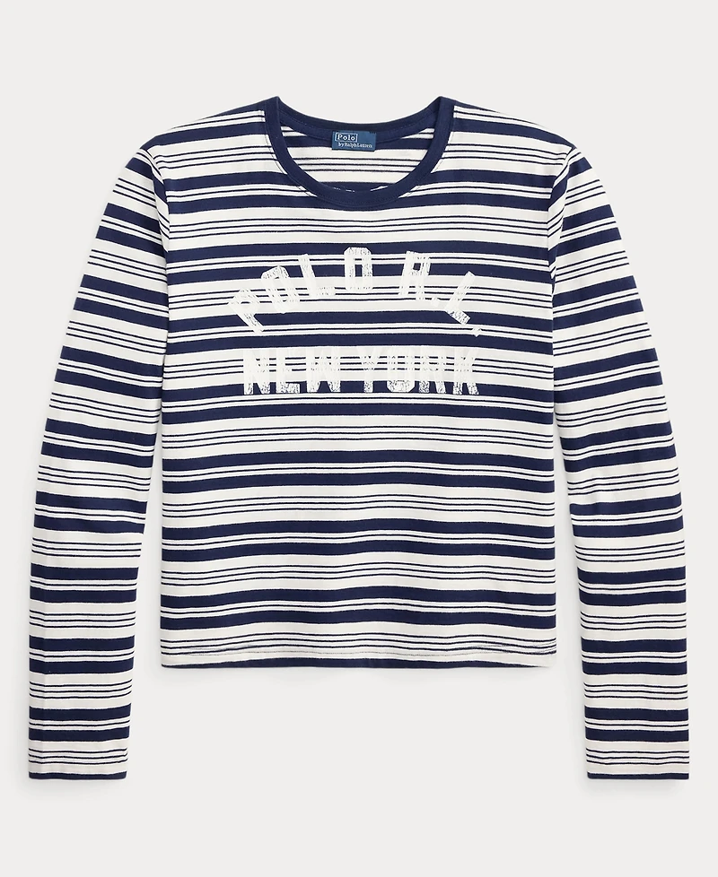 Polo Ralph Lauren Women's Striped Crewneck Long-Sleeve T-Shirt