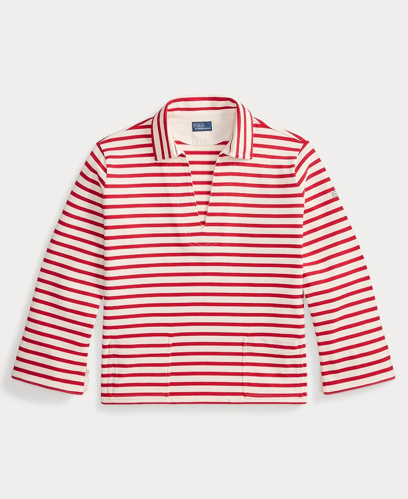 Polo Ralph Lauren Women's Striped Split-Placket Mariner Pull-On T-Shirt