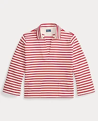 Polo Ralph Lauren Women's Striped Split-Placket Mariner Pull-On T-Shirt