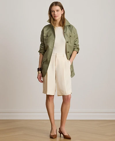 Lauren Ralph Women's High-Rise Double-Faced Bermuda Shorts