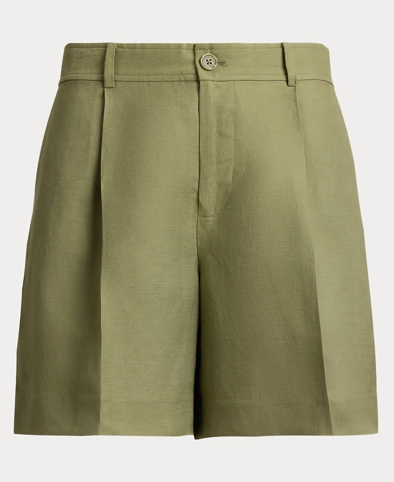 Lauren Ralph Women's High-Rise Pleated Twill Shorts