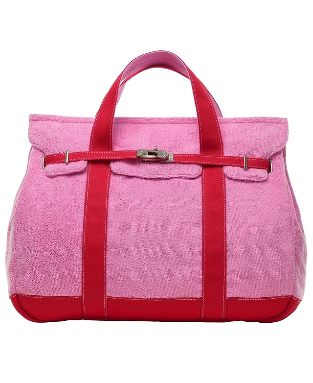 Sunwin Madaket Terry and Cotton Canvas Large Tote Handbag