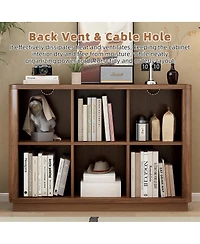 Streamdale Furniture 6-Cube Low Bookcase with Base