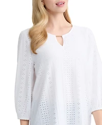 Jones New York Women's 3/4-Length-Sleeve Pull-On Top