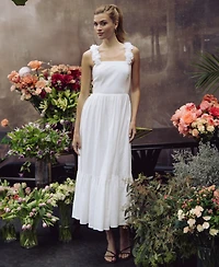 CeCe Women's Square Neck Sleeveless Midi Dress