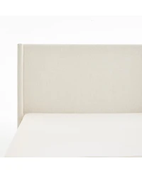 Streamdale Furniture King Oat Boucle Wingback Platform Bed