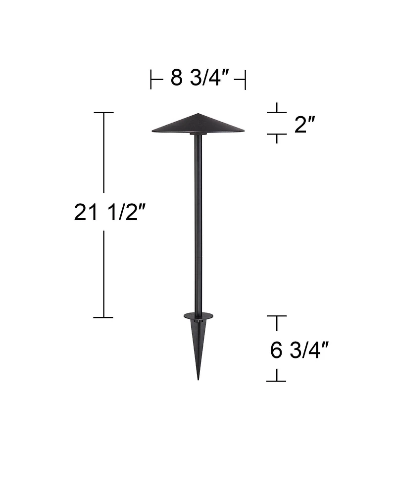 John Timberland Chesapeake 21 High Modern Outdoor Landscape Path Lights Porch House Set of 2 Led Bulb Metal Metal Shade