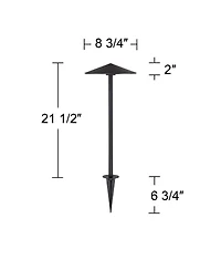 John Timberland Chesapeake 21 High Modern Outdoor Landscape Path Lights Porch House Set of 2 Led Bulb Metal Metal Shade