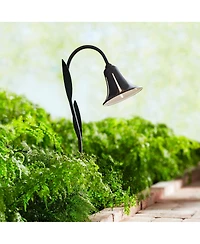 John Timberland Tulip High Country Outdoor Landscape Path Lights Porch House Set of 2 Led Bulb Dark Rust Finish Metal